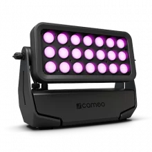 Ein Cameo Zenit W300 Scheinwerfer, dessen LEDs pink leuchten